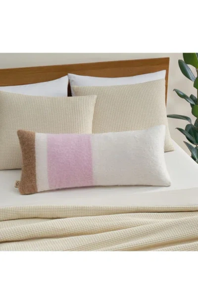 Ugg Simona Faux Mohair Bolster Pillow, 14" X 36" In White