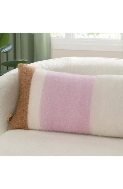 Ugg Simona Faux Mohair Bolster Pillow, 14" X 36" In White