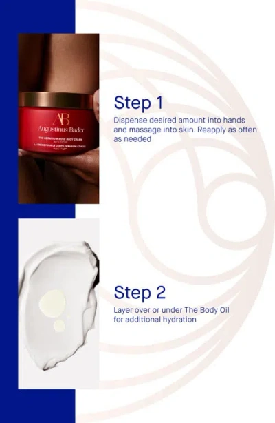 Augustinus Bader The Geranium Rose Body Cream 6.7 Oz. In Transparent