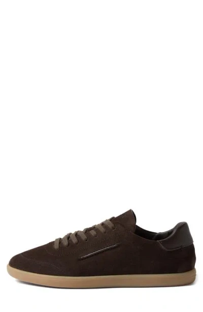 Zegna Suede Low Profile Sneakers Rubber Sole In Brown