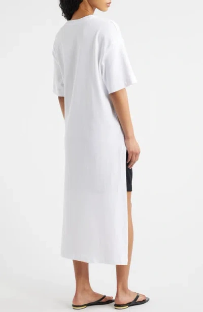 Mango Iris T-shirt Midi Dress In White