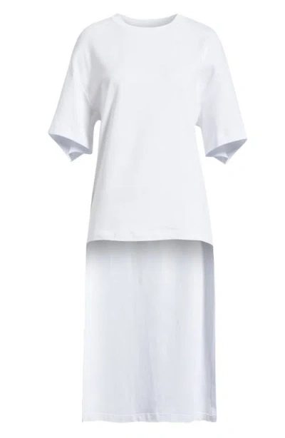 Mango Iris T-shirt Midi Dress In White