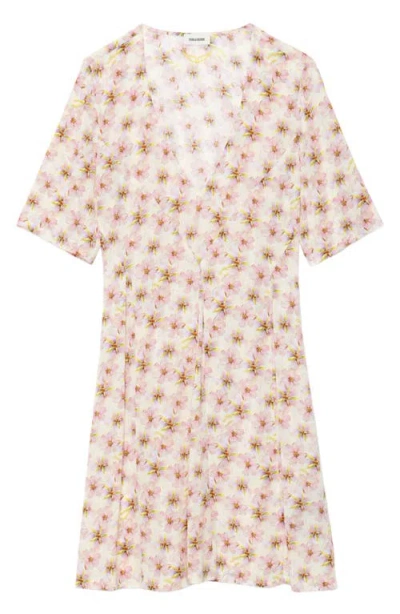 Zadig & Voltaire Womens Pear Rodalas Floral-print Woven Mini Dress In Multi