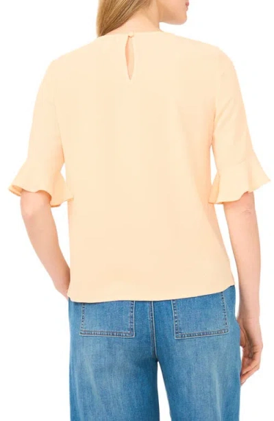 Cece Ruffle Cuff Blouse In Neutral