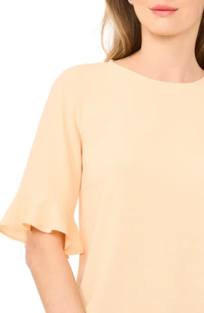 Cece Ruffle Cuff Blouse In Neutral