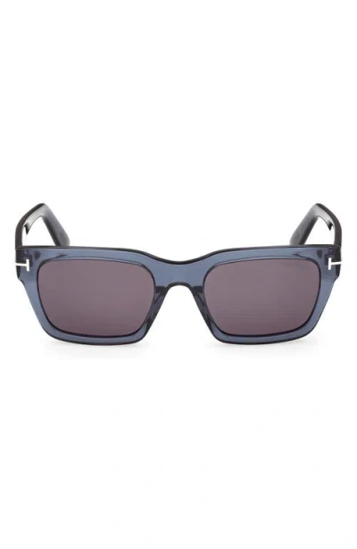 Tom Ford Andy 53mm Square Sunglasses In Blue