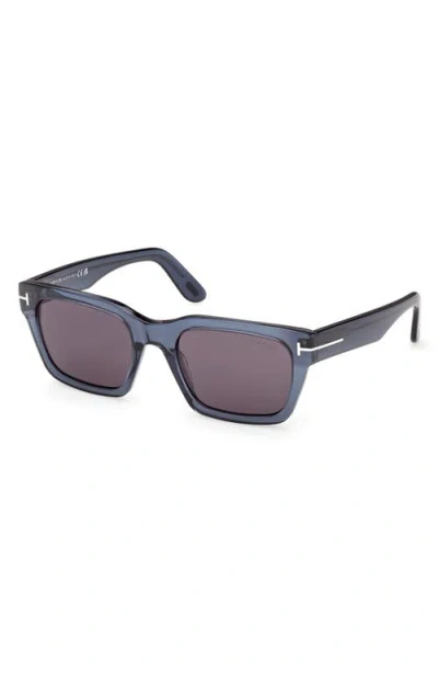 Tom Ford Andy 53mm Square Sunglasses In Blue