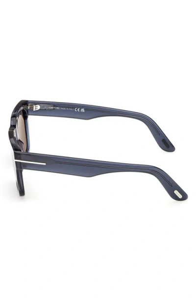 Tom Ford Andy 53mm Square Sunglasses In Blue