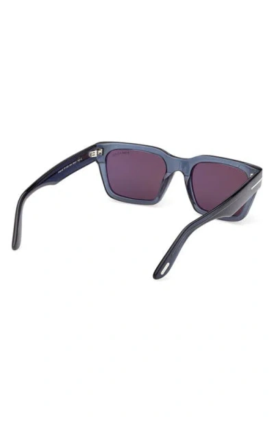 Tom Ford Andy 53mm Square Sunglasses In Blue