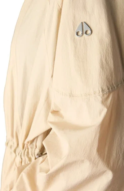 Moose Knuckles Drawstring Waist Hooded Jacket In Brown