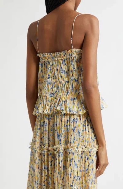 Ulla Johnson Florian Silk Tank Top In Daffodil In Brown