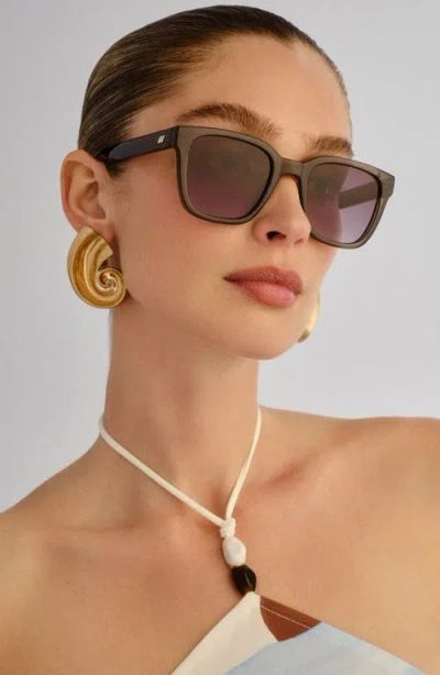 Le Specs Elixir 52mm Polarized Square Sunglasses In Green