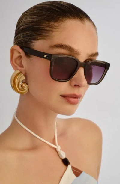 Le Specs Elixir 52mm Polarized Square Sunglasses In Green