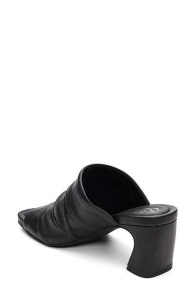 Ash High Heel Mules Ruched Front Drape In Black