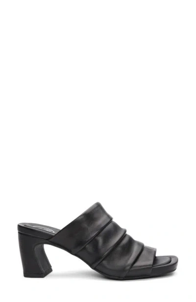 Ash High Heel Mules Ruched Front Drape In Black