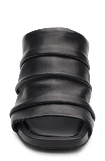 Ash High Heel Mules Ruched Front Drape In Black