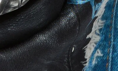Acne Studios Printed Silk Scarf In Black