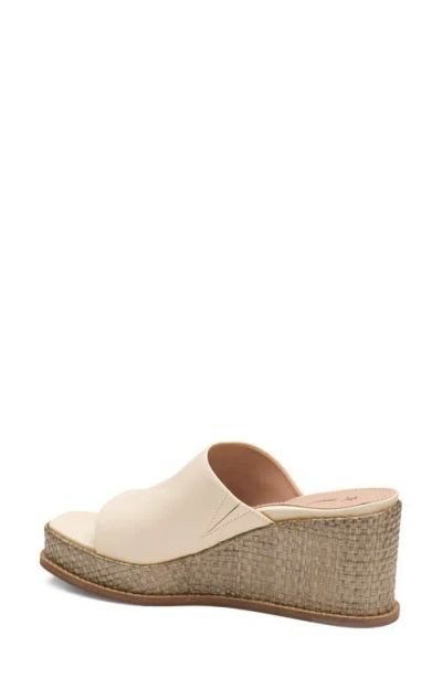 Johnston & Murphy Mallory Platform Wedge Slide Sandal In Neutral