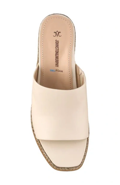 Johnston & Murphy Mallory Platform Wedge Slide Sandal In Neutral