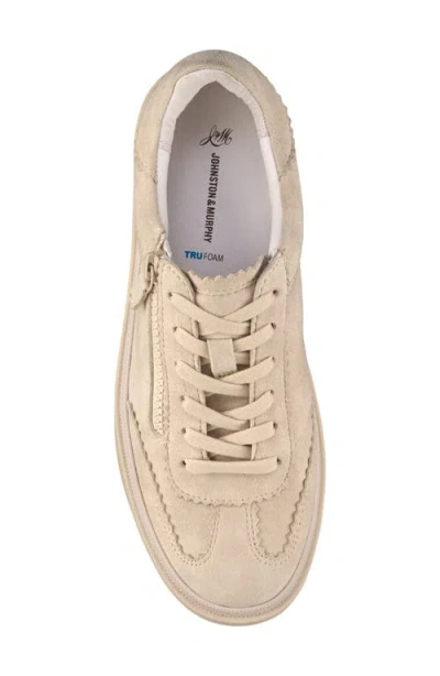 Johnston & Murphy Ashley Side Zip Sneaker In Neutral