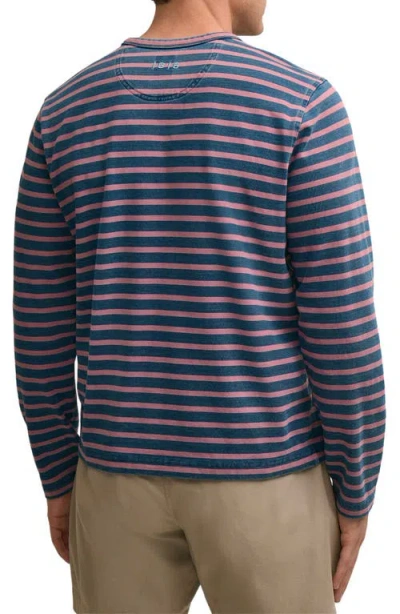 Brooks Brothers Cotton Heavyweight Mariner Stripe Long-sleeve T-shirt In Blue