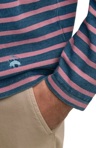 Brooks Brothers Cotton Heavyweight Mariner Stripe Long-sleeve T-shirt In Blue