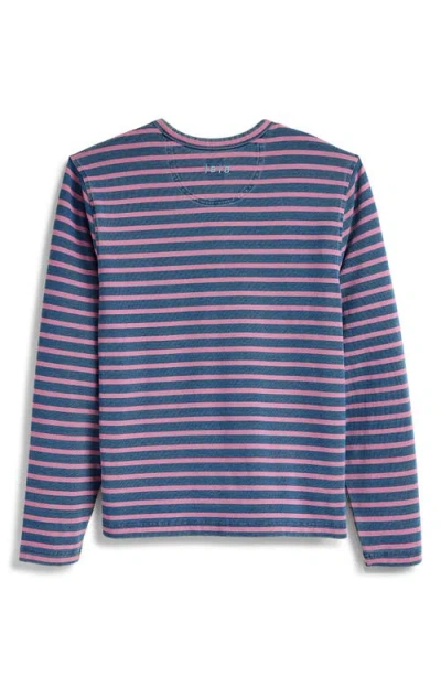 Brooks Brothers Cotton Heavyweight Mariner Stripe Long-sleeve T-shirt In Blue
