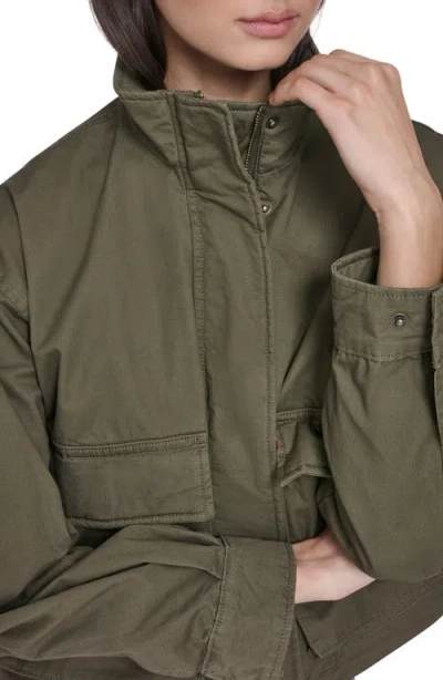 Levi's Crop Surplus Jacket In Green