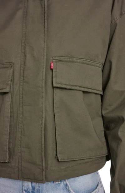 Levi's Crop Surplus Jacket In Green