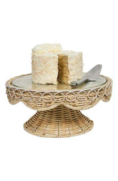 Juliska Provence Rattan Cake Stand In Neutral