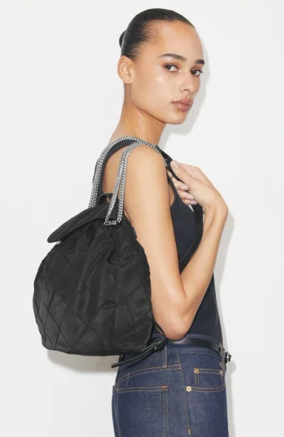 Tory Burch Fleming Nylon Backpack In Black