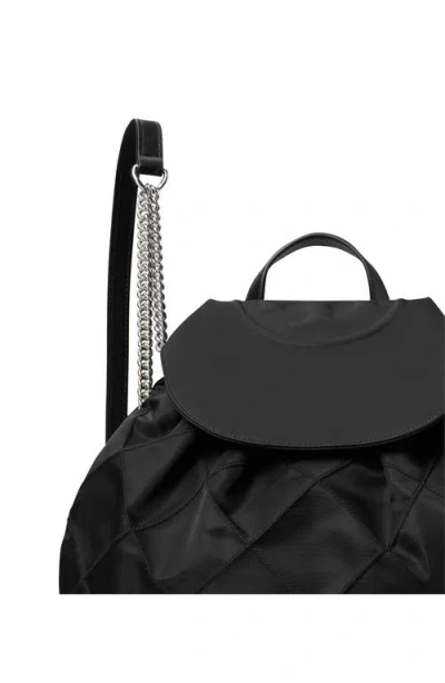 Tory Burch Fleming Nylon Backpack In Black