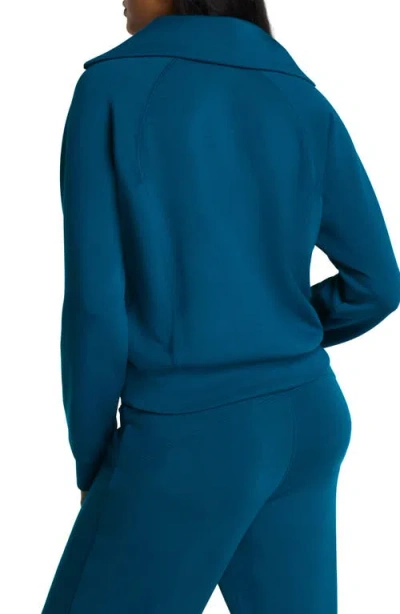 Spanx Airessentials Half Zip In Blue
