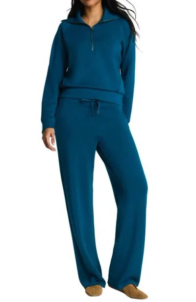 Spanx Airessentials Half Zip In Blue