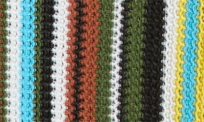 Staud Ali Striped Knitted Straight-leg Pants In Green