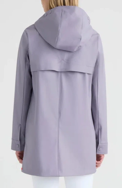 Hunter Acacia Waterproof Rubberized Rain Jacket In Gray