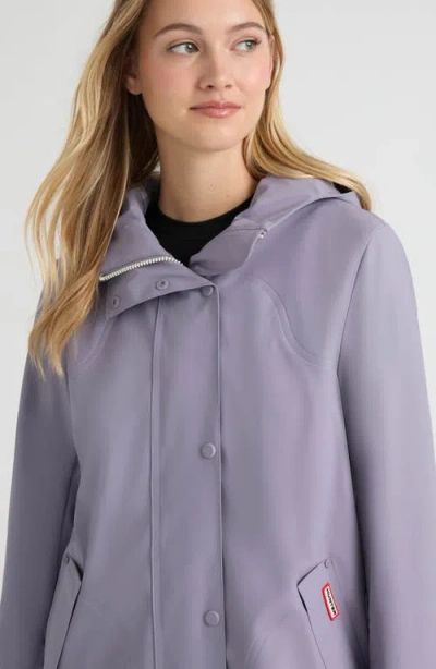 Hunter Acacia Waterproof Rubberized Rain Jacket In Gray