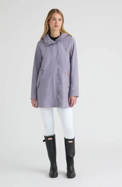 Hunter Acacia Waterproof Rubberized Rain Jacket In Gray