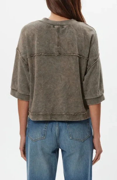 Michael Stars Marlow Wide Sleeve Cardigan Sweater In Green