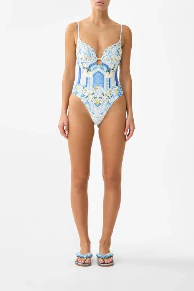 Camilla Continuous Underwire One Piece With Keyhole De Nada Granada In Multi