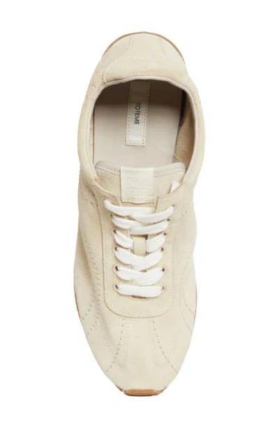 Totême Flex Suede Sneakers Stone In Multi