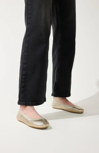 Yosi Samra Samara Foldable Ballet Flat In Gold