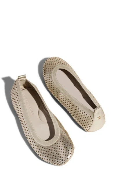 Yosi Samra Samara Foldable Ballet Flat In Gold