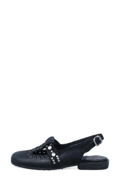 As98 A.s.98 Zepplin Slingback Flat In Black