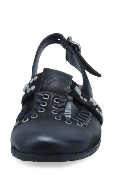 As98 A.s.98 Zepplin Slingback Flat In Black