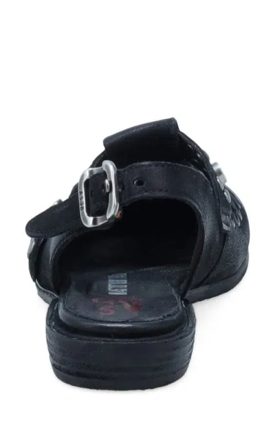 As98 A.s.98 Zepplin Slingback Flat In Black