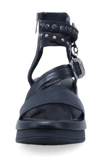 As98 A.s.98 Spaulding Ankle Strap Sandal In Black