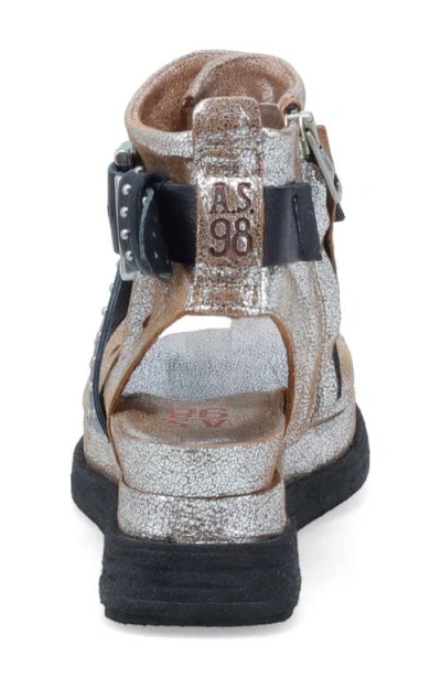 As98 A.s.98 Lorrie Open Toe Bootie In Multi