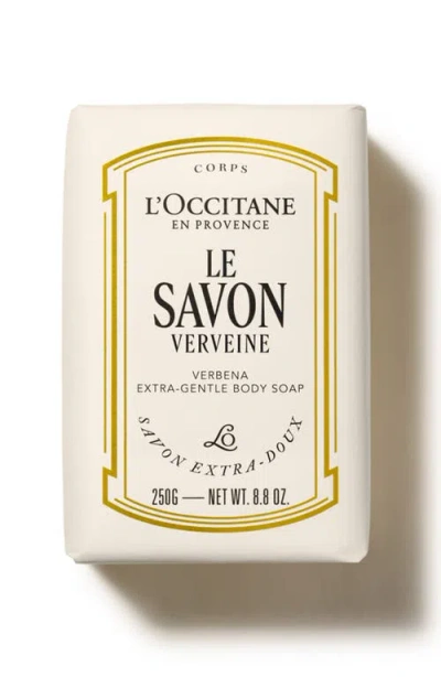 L'occitane Le Savon Shea Verbena Extra-gentle Body Soap In Transparent