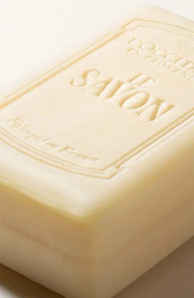 L'occitane Le Savon Shea Verbena Extra-gentle Body Soap In Transparent